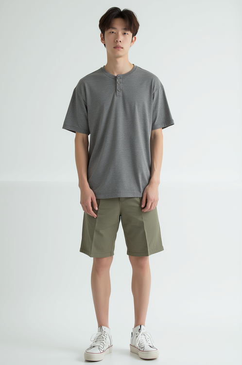 Men's Asian Gray T-Shirt