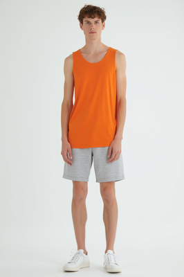 Men's Orange Basketball Top